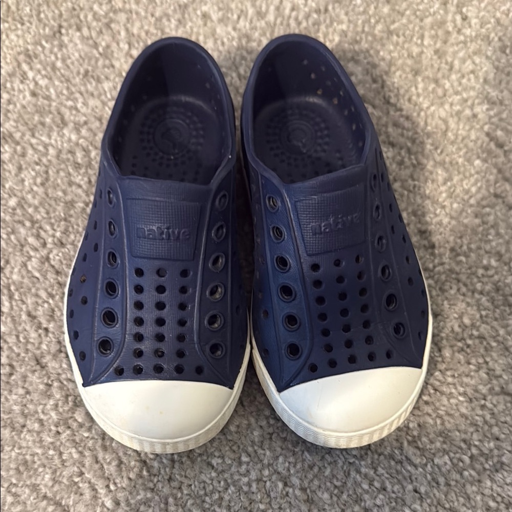 Native Blue and White Water Shoes Slip-On
